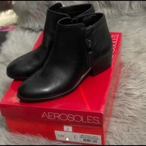 Brand New Black Leather Bootie